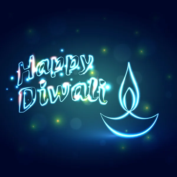 Hindoe festival achtergrond van gelukkige diwali — Stockvector