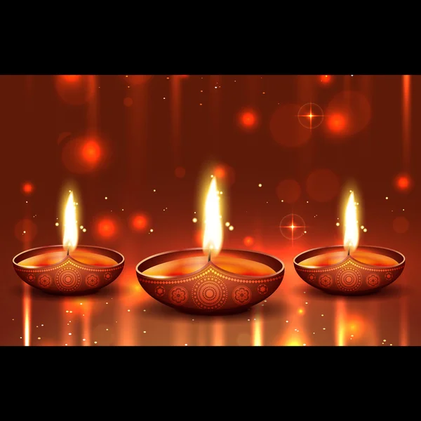 Fond brillant de diwali — Image vectorielle