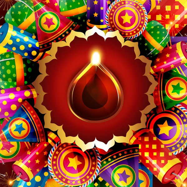 Attractive background of diwali — Stock Vector