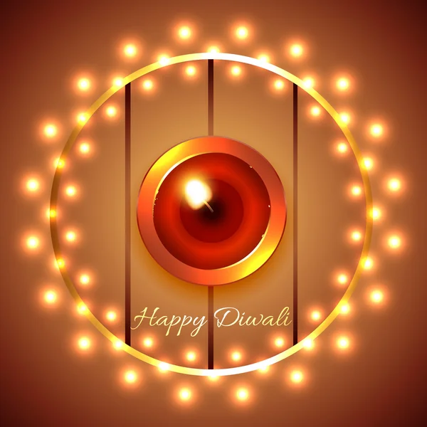 Happy diwali diya fond — Image vectorielle