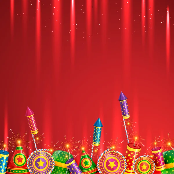 Diwali crackers background — Stock Vector