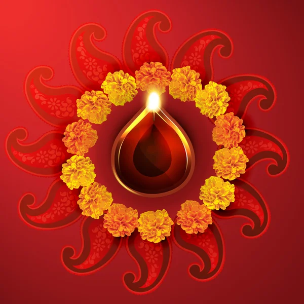 Diwali diya pozadí — Stockový vektor