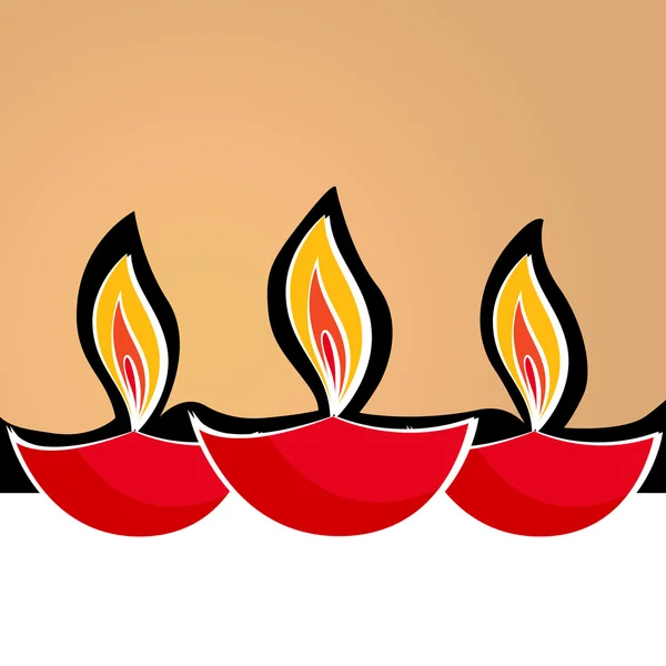 Diwali diya pozadí — Stockový vektor