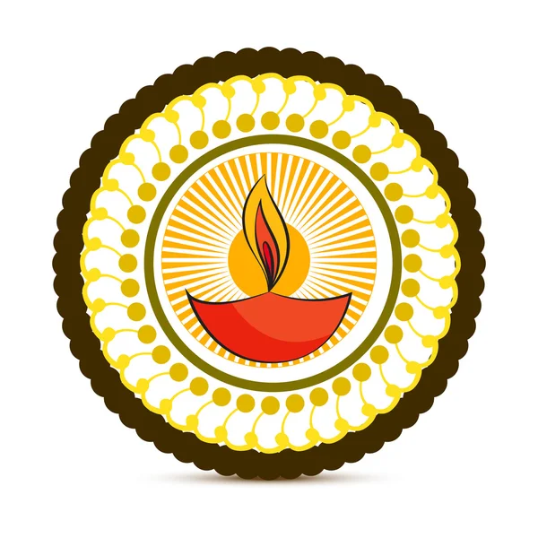 Diwali Diya Abbildung — Stockvektor