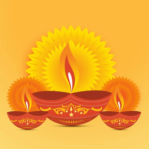 Diwali diya Hintergrund — Stockvektor