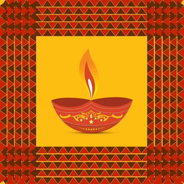 Diwali diya illüstrasyon — Stok Vektör