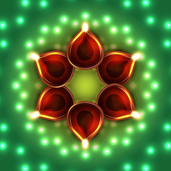 Diwali Diya fond — Image vectorielle