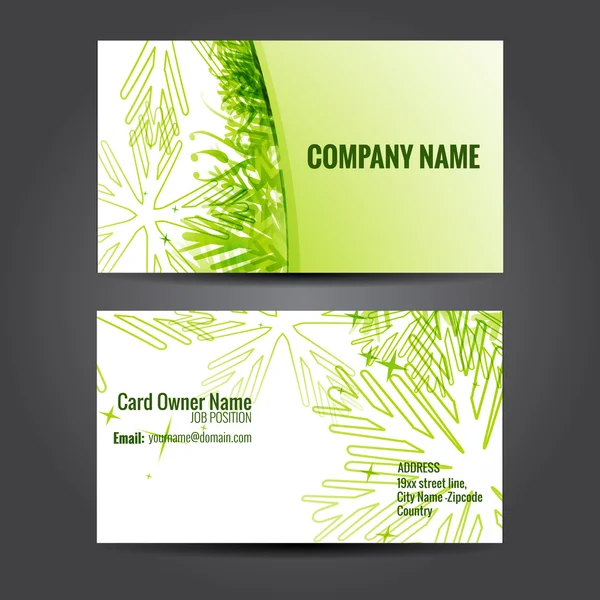 Stylish green business template — Stock Vector