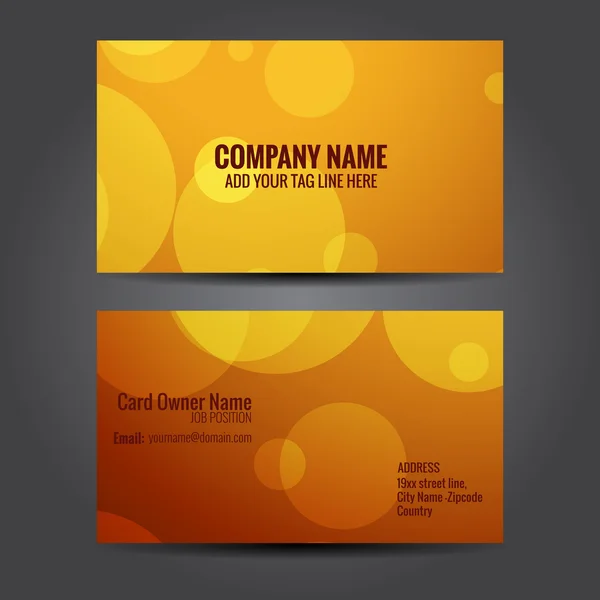 Attractive business card template — Stock Vector