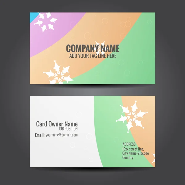 Attractive business card template — Stock Vector