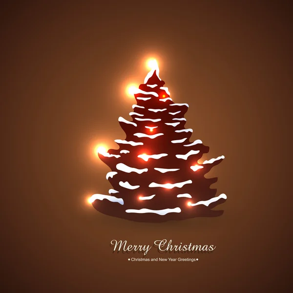 Indah pohon Natal ilustrasi - Stok Vektor