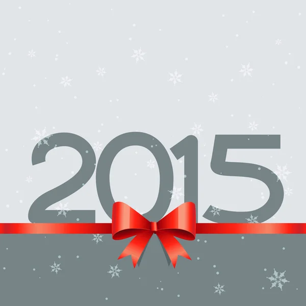 2015 projeto do ano novo com fita vermelha —  Vetores de Stock