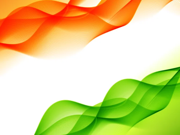 Indiase vlag ontwerp gemaakt in golf stijl — Stockvector