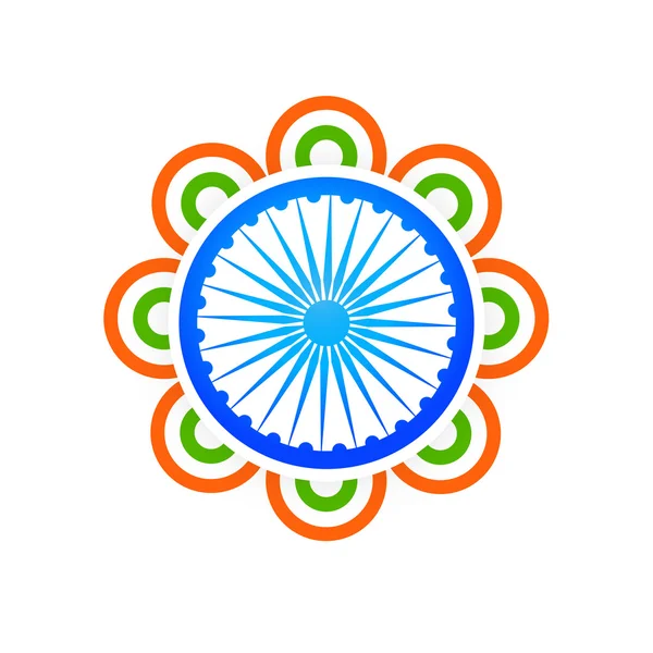 Indická vlajka návrh koncepce vektorové ilustrace — Stockový vektor