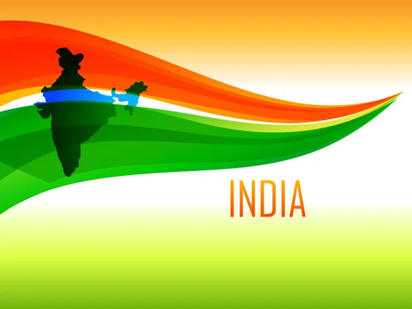 Diseño de bandera india en estilo de onda — Archivo Imágenes Vectoriales