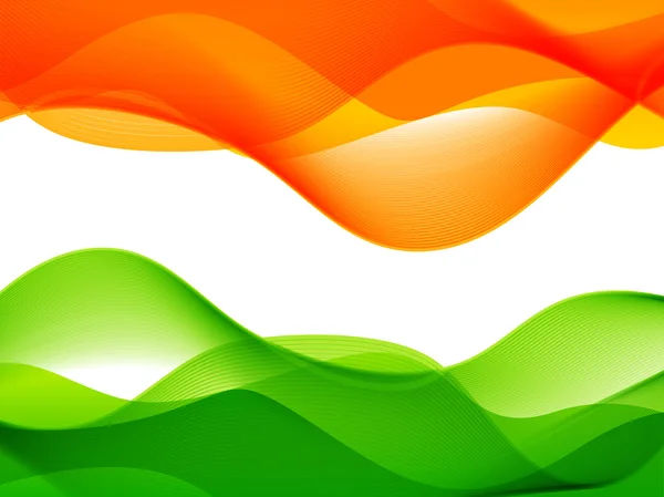 Vlna styl indické vlajky design — Stockový vektor
