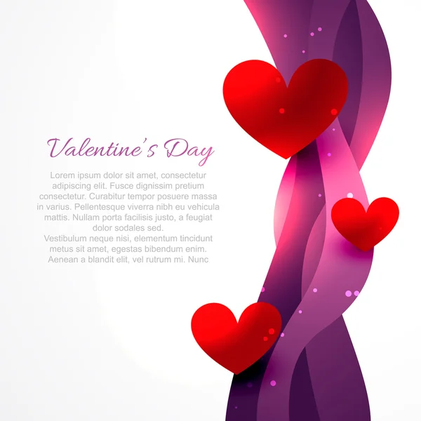Fondo de San Valentín con corazón — Archivo Imágenes Vectoriales