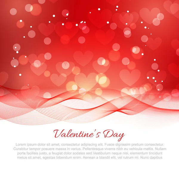 Valentine dag achtergrond met golf effect — Stockvector