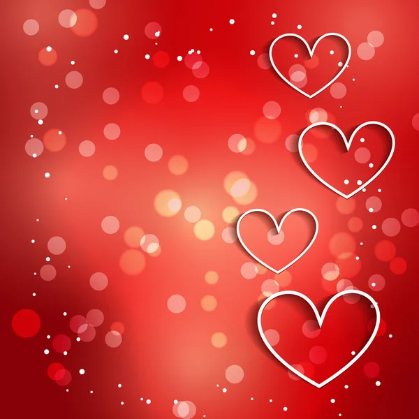 Prachtige hart illustratie met bokeh effect — Stockvector
