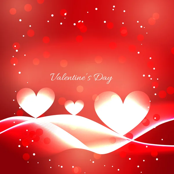 Valentine day red background with heart — Stock Vector