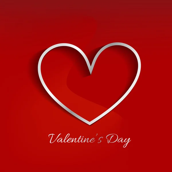 Valentine day red background with heart — Stock Vector