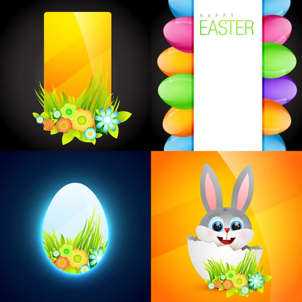 Vector set of easter background — Stock Vector