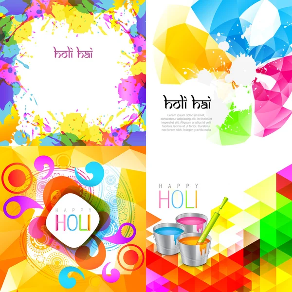 Collection de fond holi — Image vectorielle