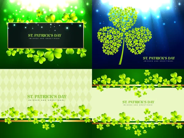 Collection of saint patrick's day background — Stock Vector