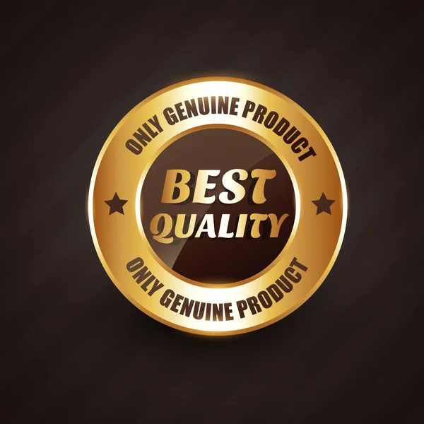 Insignia de etiqueta premium de la mejor calidad con diseño de productos genuinos — Vector de stock