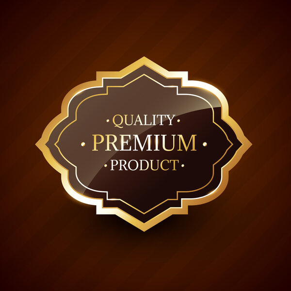 quality premium product design golden label badge