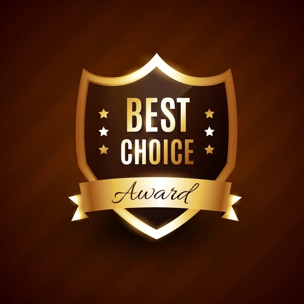 Beste keuze gouden award label badge — Stockvector