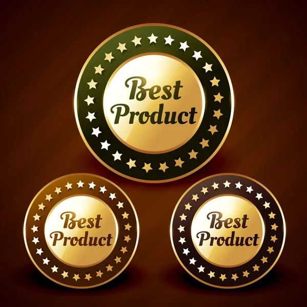 Vettore migliore design etichetta prduct dorato — Vettoriale Stock
