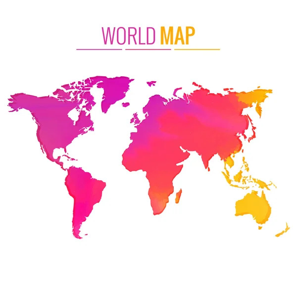 Colorful world map vector design — Stock Vector