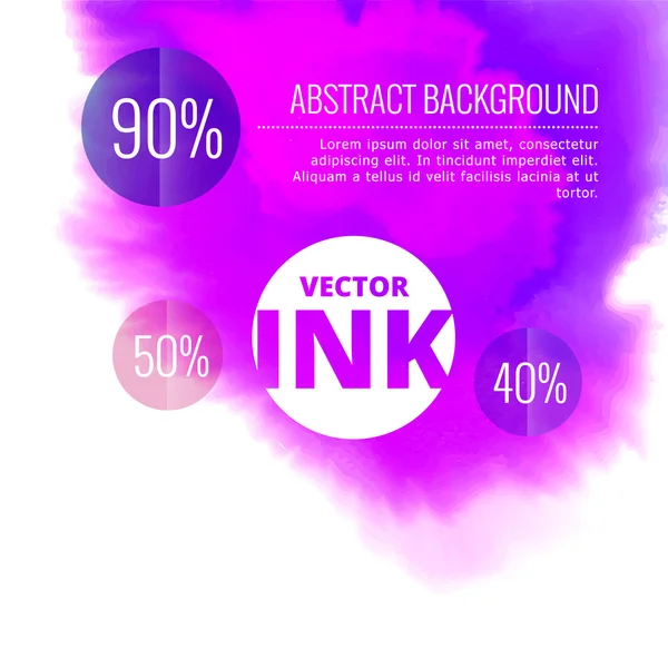 Vector water inkt splash barsten in paarse kleur — Stockvector