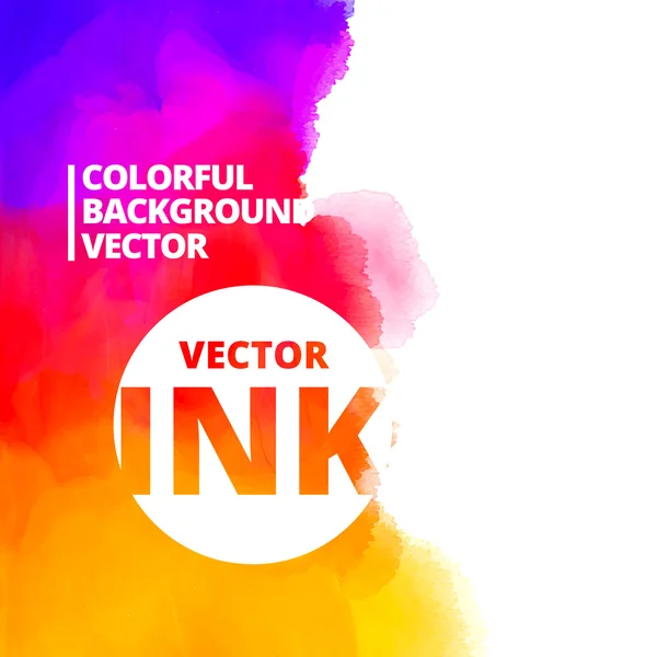 Achtergrond van kleurrijke inkt splash vector design — Stockvector