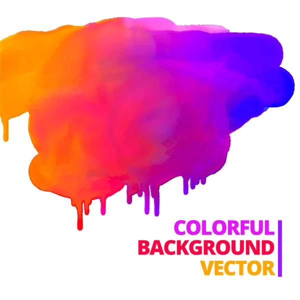 Flujo de pintura colores tinta salpicadura vector diseño — Vector de stock