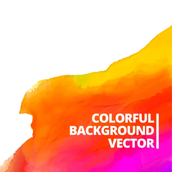Akvarel barevné vektorové pozadí návrhu — Stockový vektor