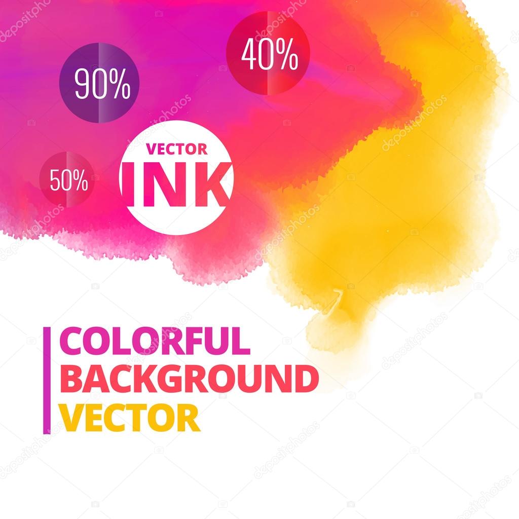 ink splash colors vector background design