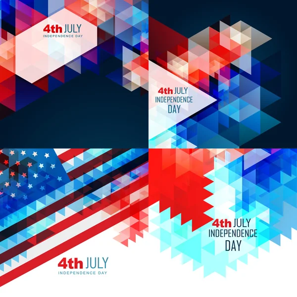 Vetor independência americana dia bandeira design ilustração — Vetor de Stock