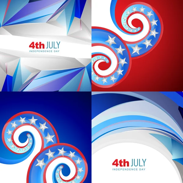 American flag abstract background with creative illustration — Stock Vector