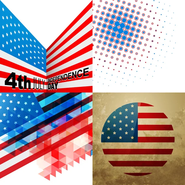 Conjunto de independência americana dia de fundo Ilustração De Bancos De Imagens