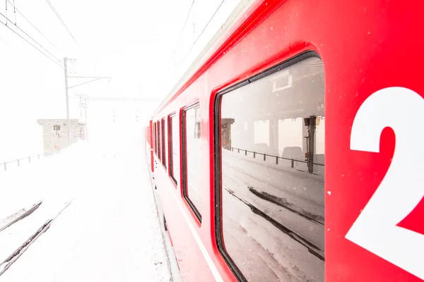 Train dans la neige — Photo