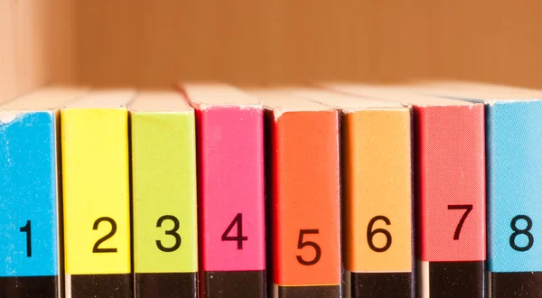 Numbers on colored background, part of a comics collection — Stock Photo, Image