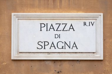 Roma, İtalya 'daki Piazza di Spagna (İspanya Meydanı) ayrıntıları