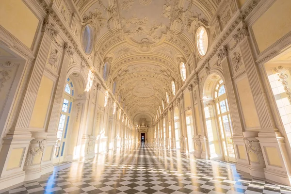 Venaria Reale Italy Circa September 2020 Luxury Marble Gallery Interior — Stock Photo, Image