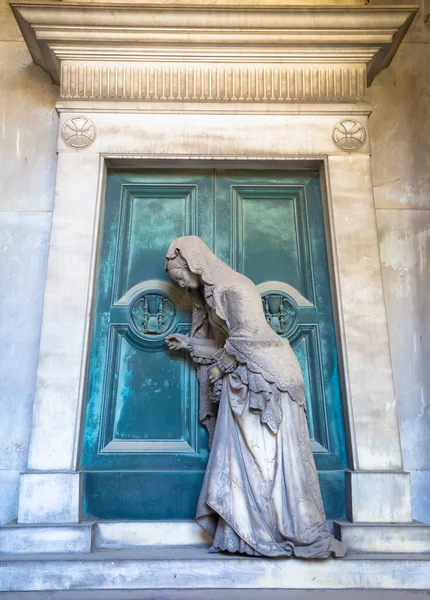 Genoa Italia Junio 2020 Estatua Antigua Partir 1800 Hecha Mármol —  Fotos de Stock