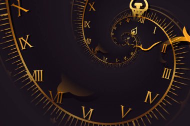 Droste etkisi arka planı. Zaman, teslim tarihi ve işle ilgili kavramlar için soyut tasarım.