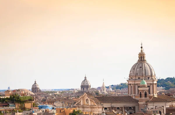 Rome Italy Circa August 2020 Panoramic Cityscape Sunset Sky Clouds — Stock Photo, Image