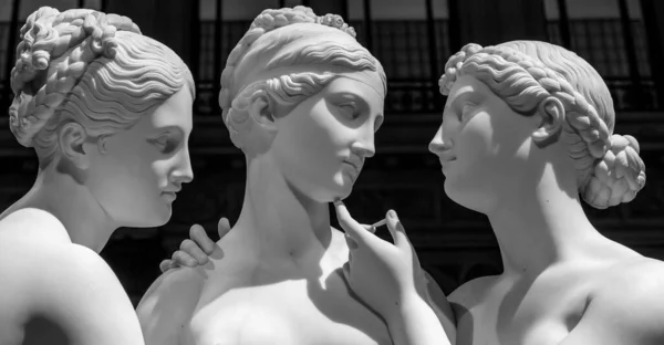 Milan Italie Juin 2020 Statue Bertel Thorvaldsens Les Trois Grâces — Photo