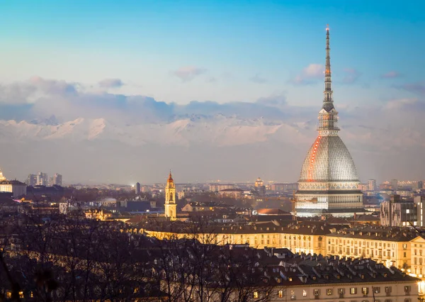 Turin Région Piémont Italie Panorama Depuis Monte Dei Cappuccini Colline — Photo